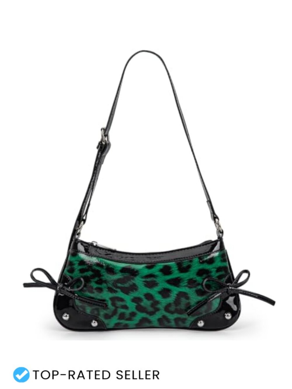Leopard Print Faux Leather Crossbody Bag Shoulder Purse Clutch with Chain Strap